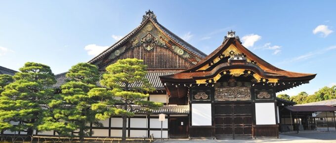 An ornate building with a wooden roof.